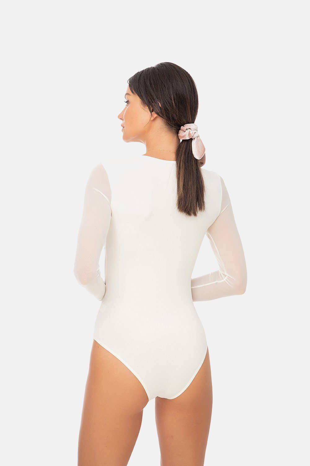 Evoni Body Langarmbody Tüll und Baumwolle günstig online kaufen