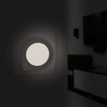 BEARWARE LED Nachtlicht, Nachtlampe mit Dämmerungs-/Helligkeitssensor, warmweiß