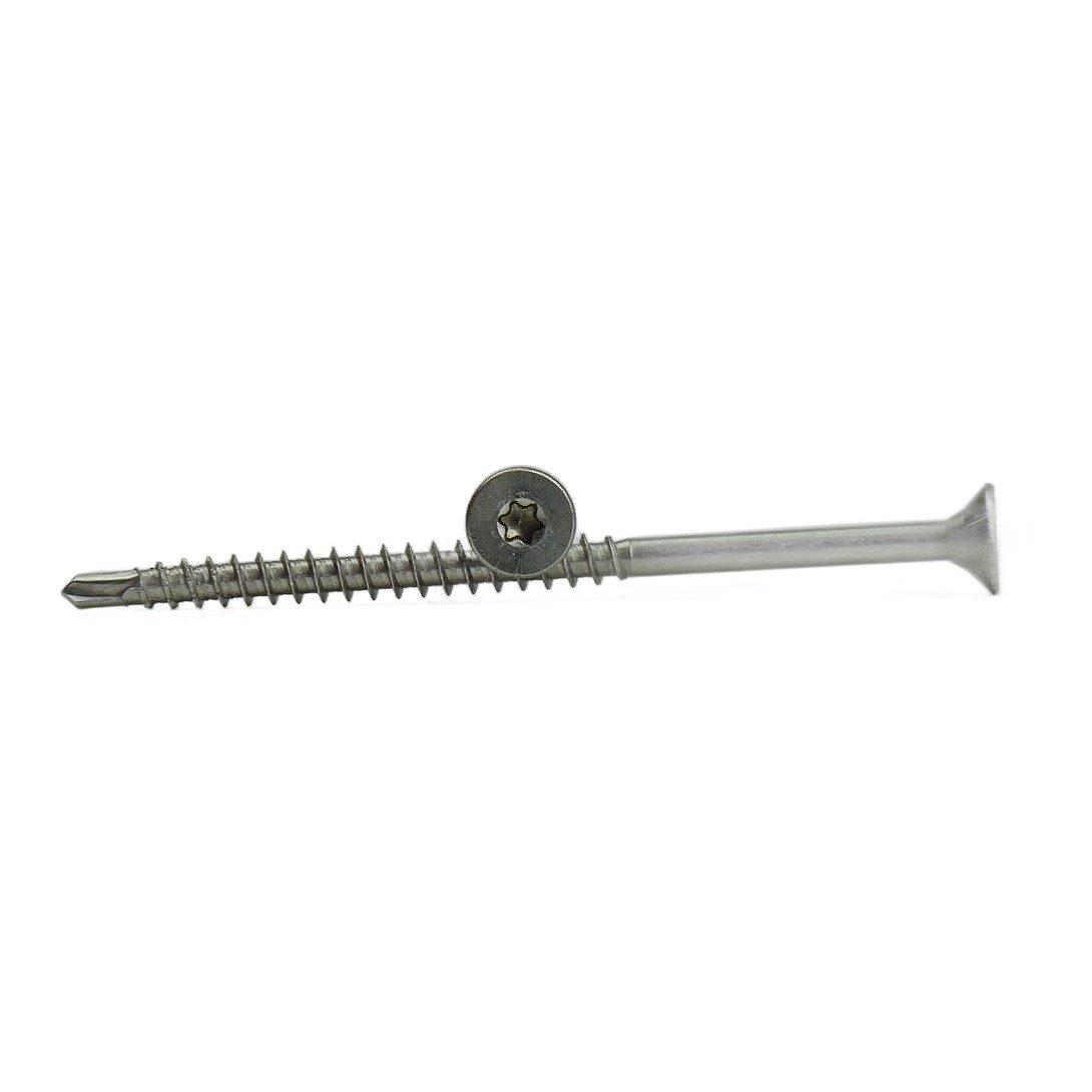 Schäfer-Peters GmbH Spanplattenschraube Spanplattenschraube Senkkopf, Edelstahl A2, 4,5x45 mm, TX 20 Bohrspitz, (200 St)
