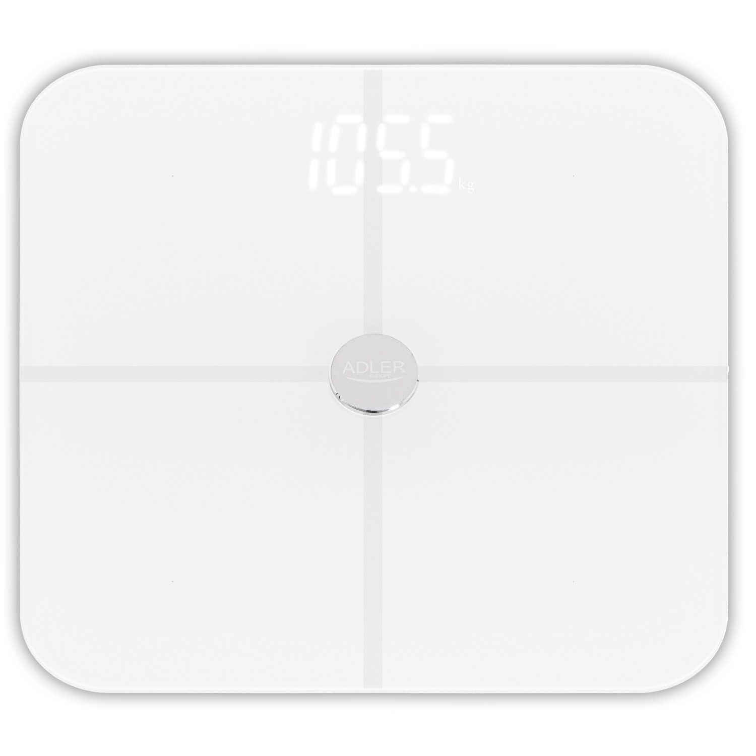 Adler Personenwaage AD 8187 Personenwaage mit Körperanalyse mit App, bis 180 kg, 1-tlg., mit Körperanalyse, kompatibel mit der FitGo-App