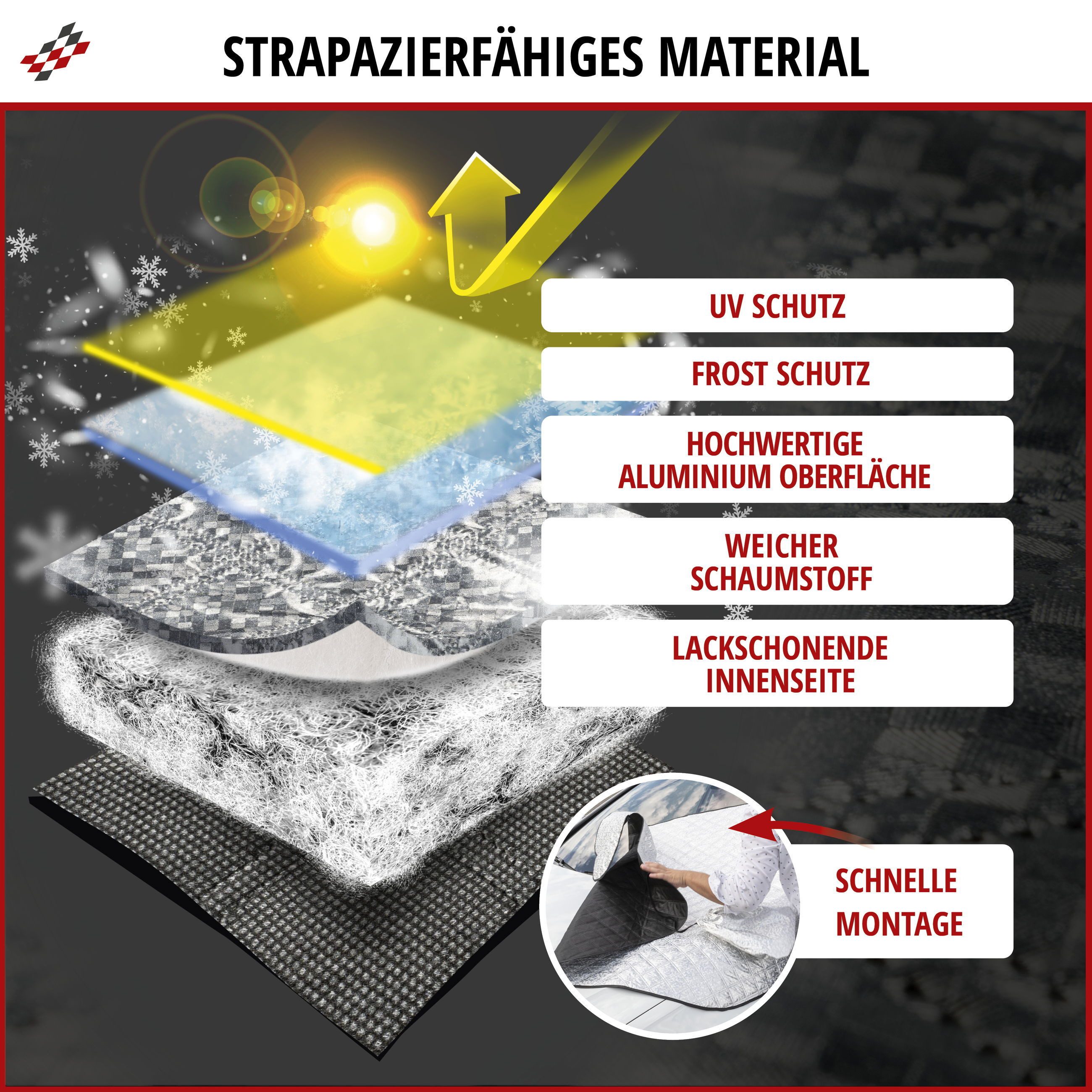 WALSER Car Sunshade Thermal Windscreen Protector, (1 pc., 1 piece)