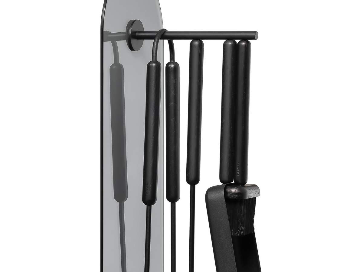 blomus Kamingarnitur Ashi, (Kaminbesteck-Set), Kaminbesteck wandhängend, Kaminset mit Magnethalterung