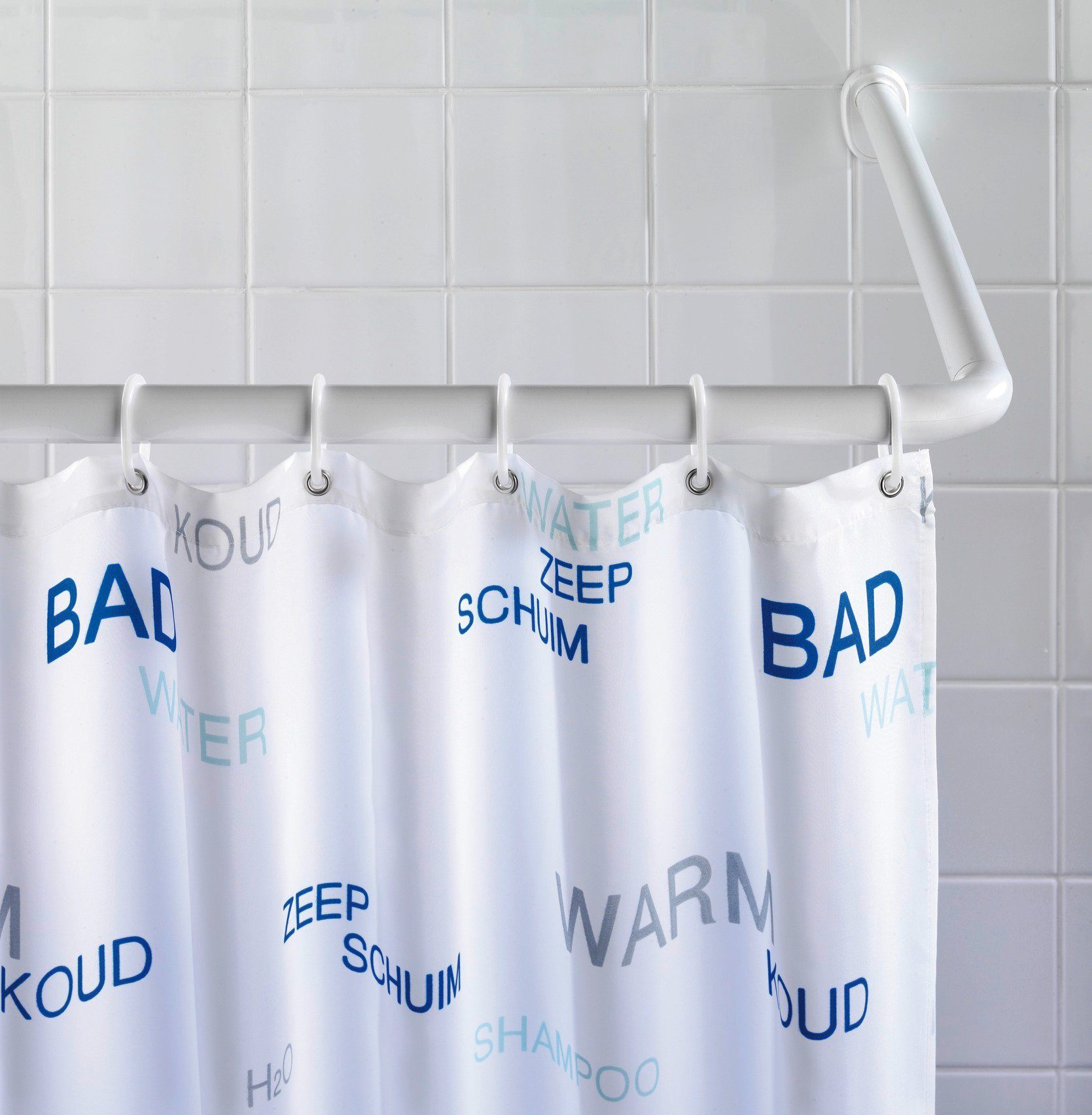WENKO Duschvorhangstange Universal, Fixmaß, mit Bohren, günstig online kaufen