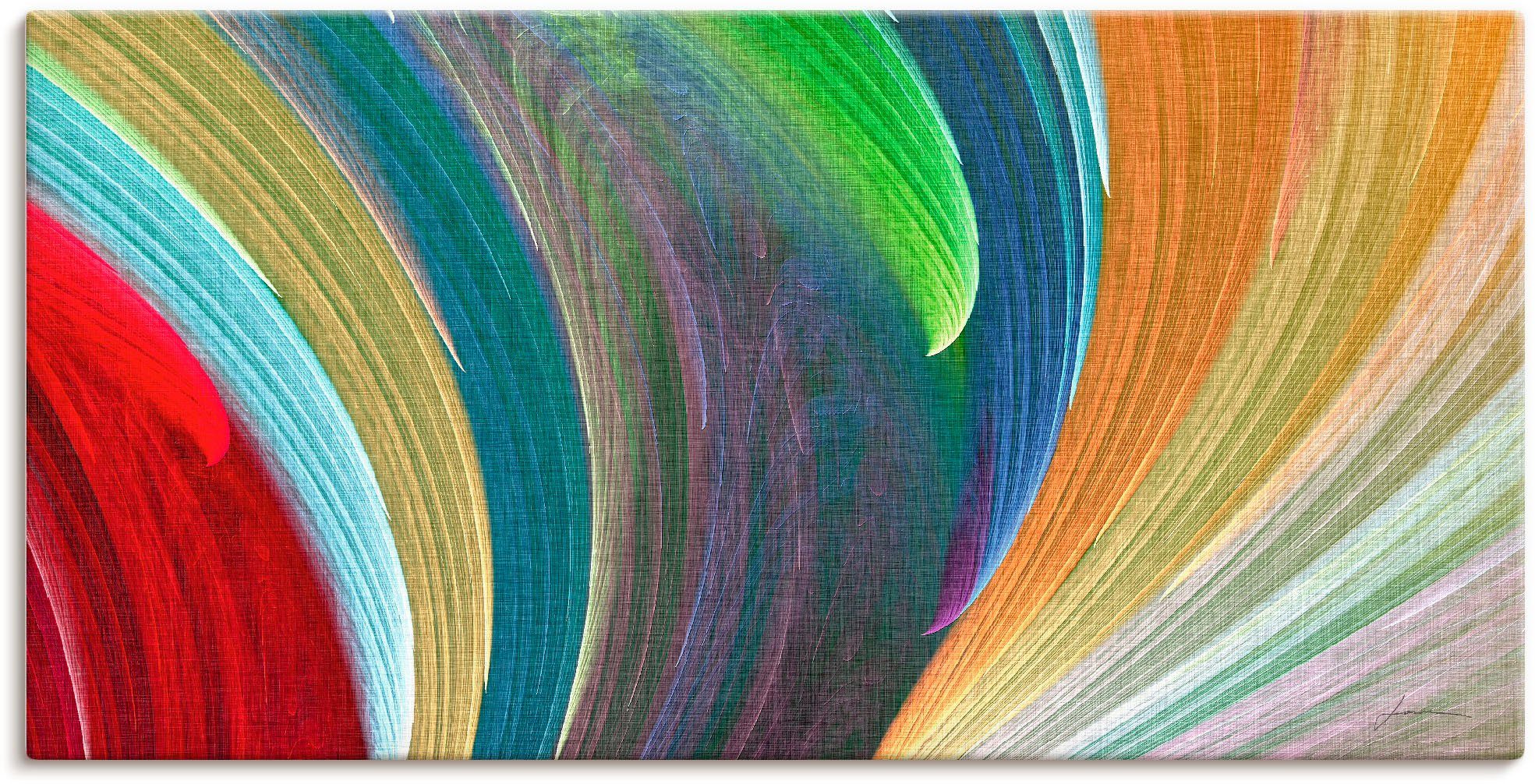 Artland Leinwandbild Windwellen III, Muster (1 St), auf Holzrahmen gespannt