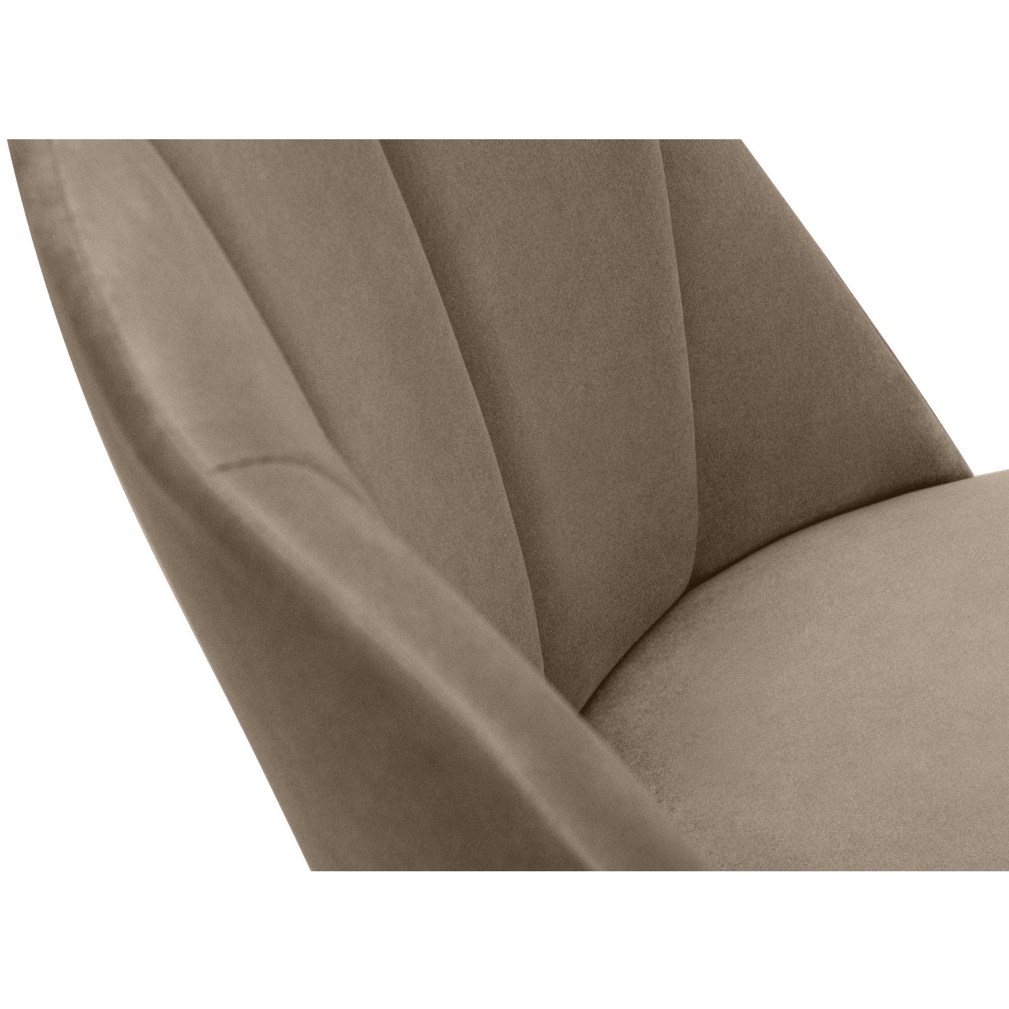 Eiche 1 beige Esszimmer Gestell BAKERI Esstischstühl (Esszimmerstühl, aus Velours-Sitz hell Wohnzimmerstühl Konsimo Stühl / Massivholz, St), Küchenstühl Polsterstuhl