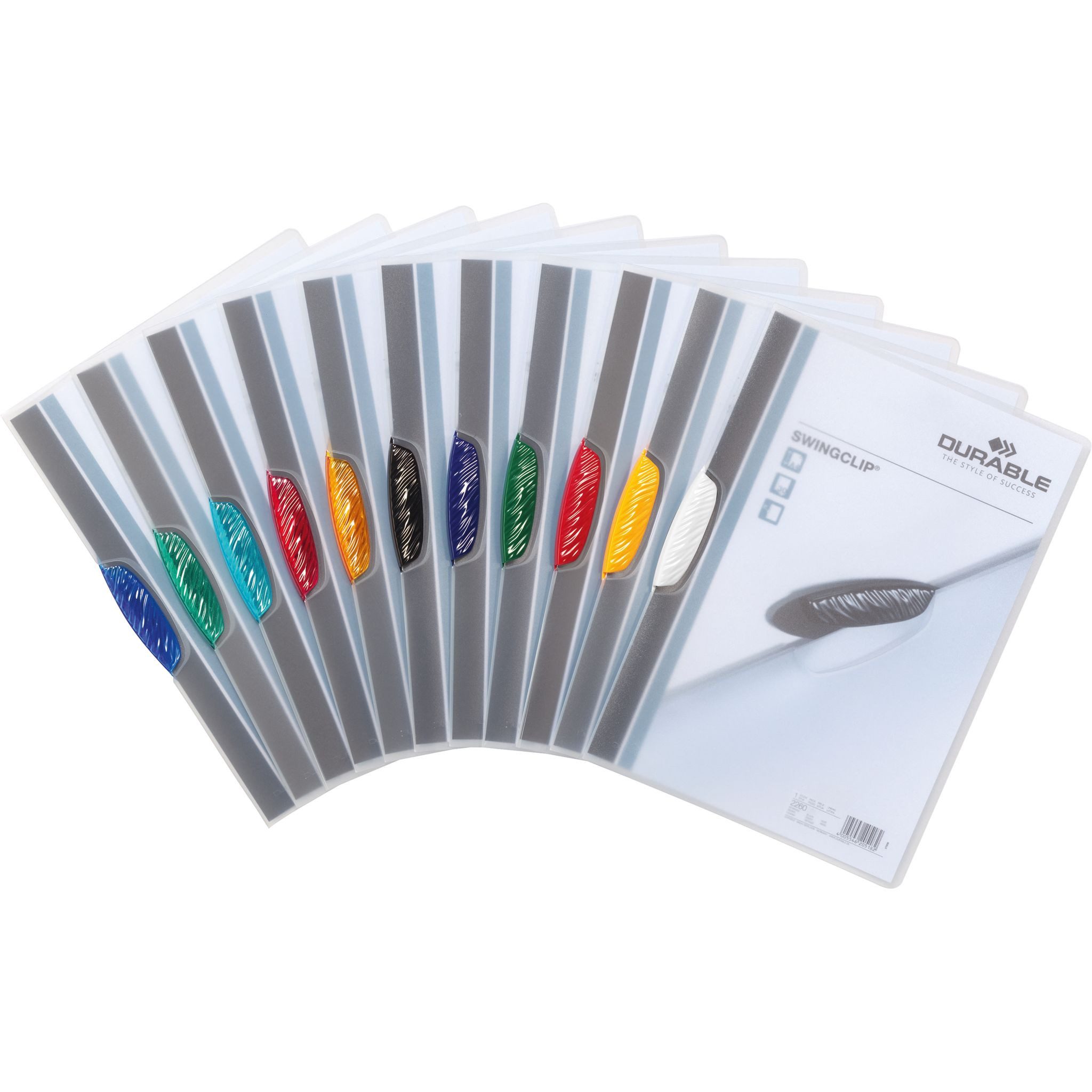 DURABLE Organisationsmappe DURABLE Klemmmappe SWINGCLIP 226000 A4 30Bl. Klemme sort. 25 St./Pack.