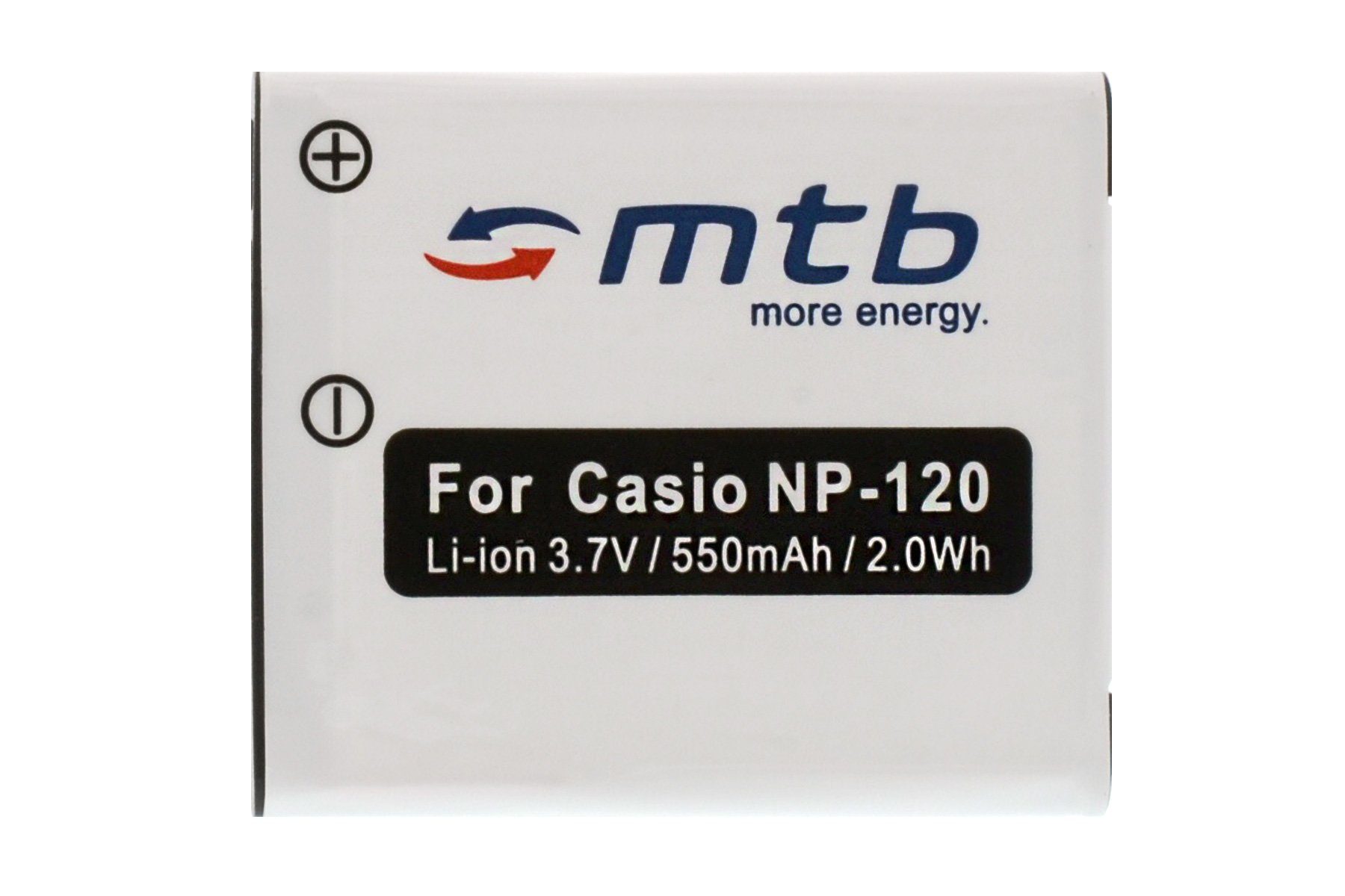 Kamera-Akku Exilim für: V), passend Li-Ion] Casio more EX-S200… Akku-Typ kompatibel 600 [BAT-328 mAh NP-120 energy mtb mit Casio - (3,7