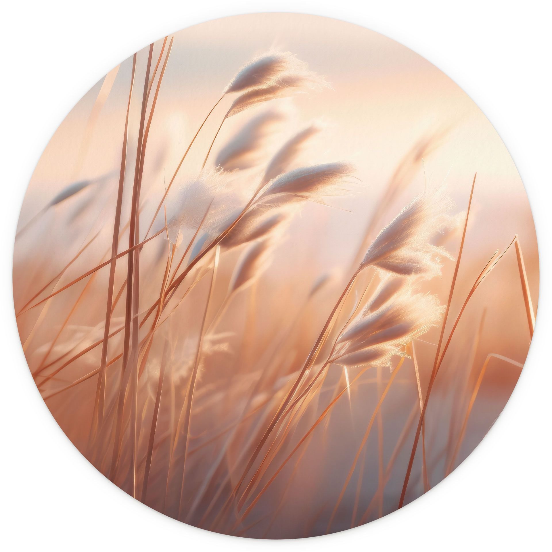 K&L Wall Art Fototapete selbstklebend Vliestapete Blumen Wandbild rund Vintage Natur Wanddeko, floral, bedruckt, selbstklebende Tapete