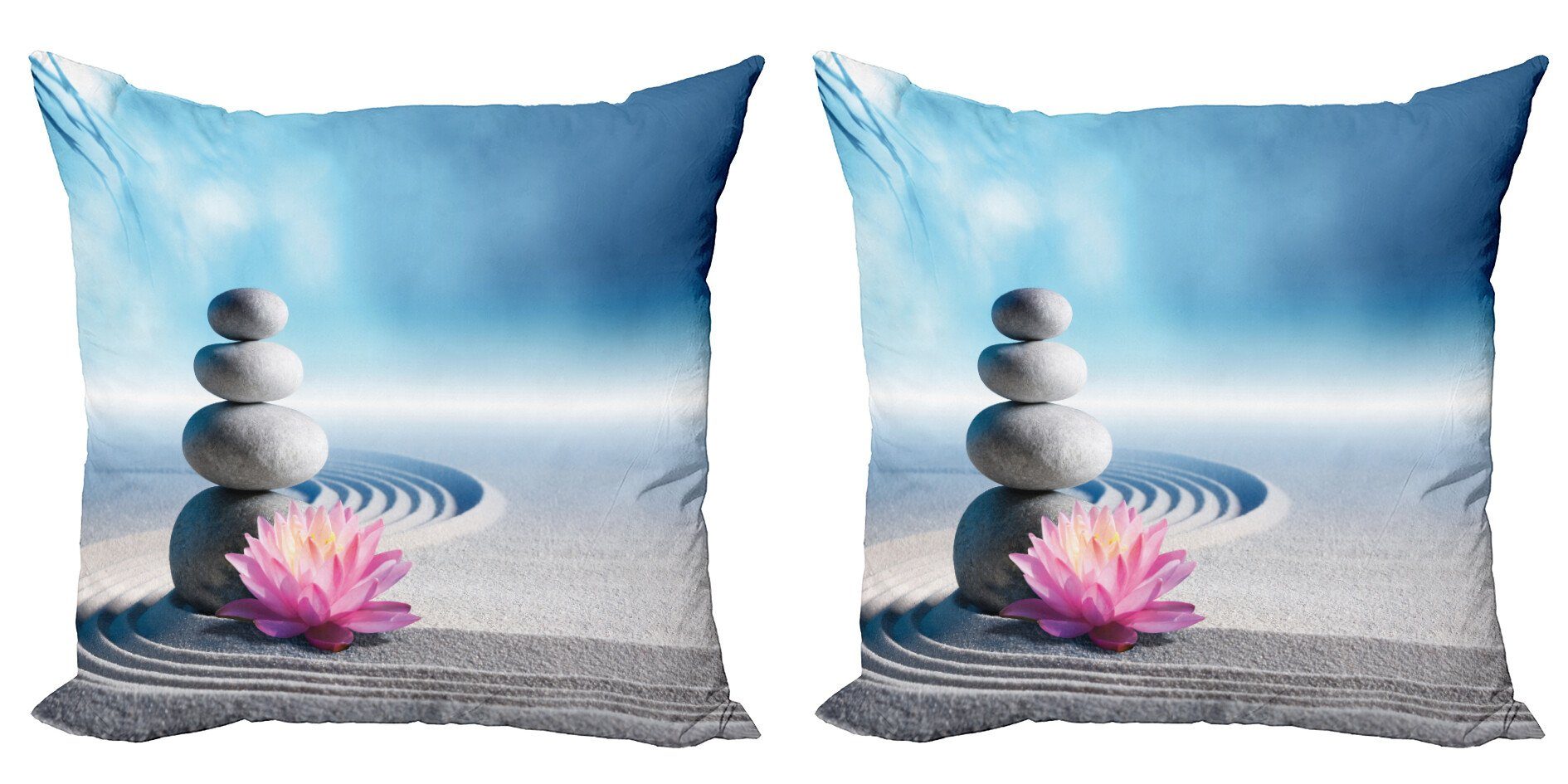 Kissenbezüge Modern Accent Doppelseitiger Digitaldruck, Abakuhaus (2 Stück), Lotus Blume Meditation Harmony