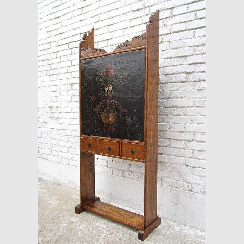 Luxury-Park-Direct Kommode China Shanxi ca 1890 alter Hausaltar Regal Pappelholz naturfarben. Lu