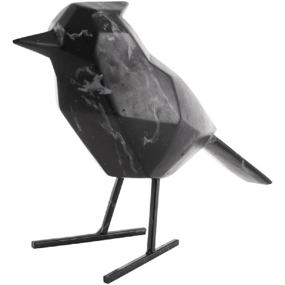 Present Time Dekoobjekt Dekofigur Vogel Marble Print Black (Groß)