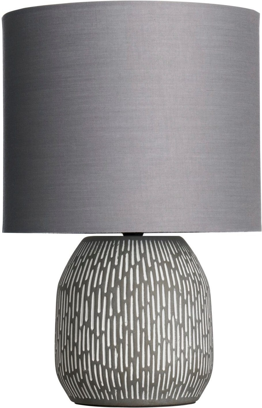 Pauleen Tischleuchte Playful Glimmer max.20W E14 Steingrau/Beige 230V Stoff/Keramik, Ein-/Ausschalter, ohne Leuchtmittel, IP20