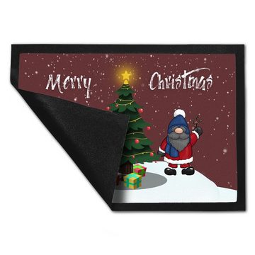 Fußmatte Wichtel Fußmatte in 35x50 cm mit Spruch Merry Christmas, speecheese