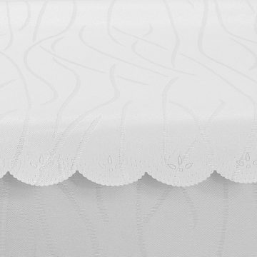 Melody Tischdecke Streifen Tafeltuch, Fleckenabweisend, gestreift weiß