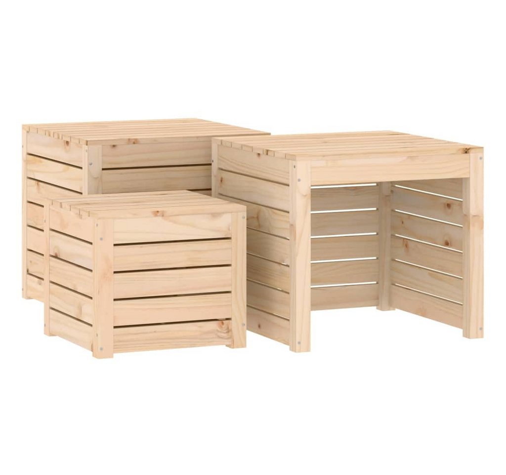 Thumbnail - furnicato Gartenbox 3-tlg. Gartenbox-Set Massivholz Kiefer (1 St)