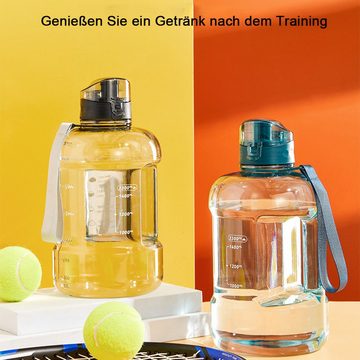 zggzerg Trinkflasche 2,3L Trinkflasche Sport Wasserflasche mit deckel Groß Sportflasche