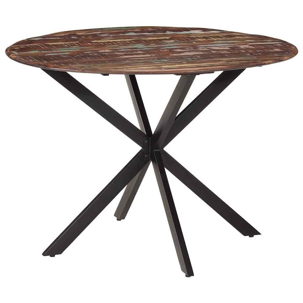 vidaXL Esstisch Esstisch Ø110x78 cm Altholz Massiv und Stahl (1-St)