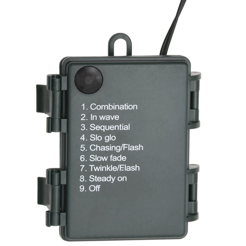 vidaXL Girlanden Weihnachtsgirlande mit LED-Lichtern Grün 5,2 m PVC