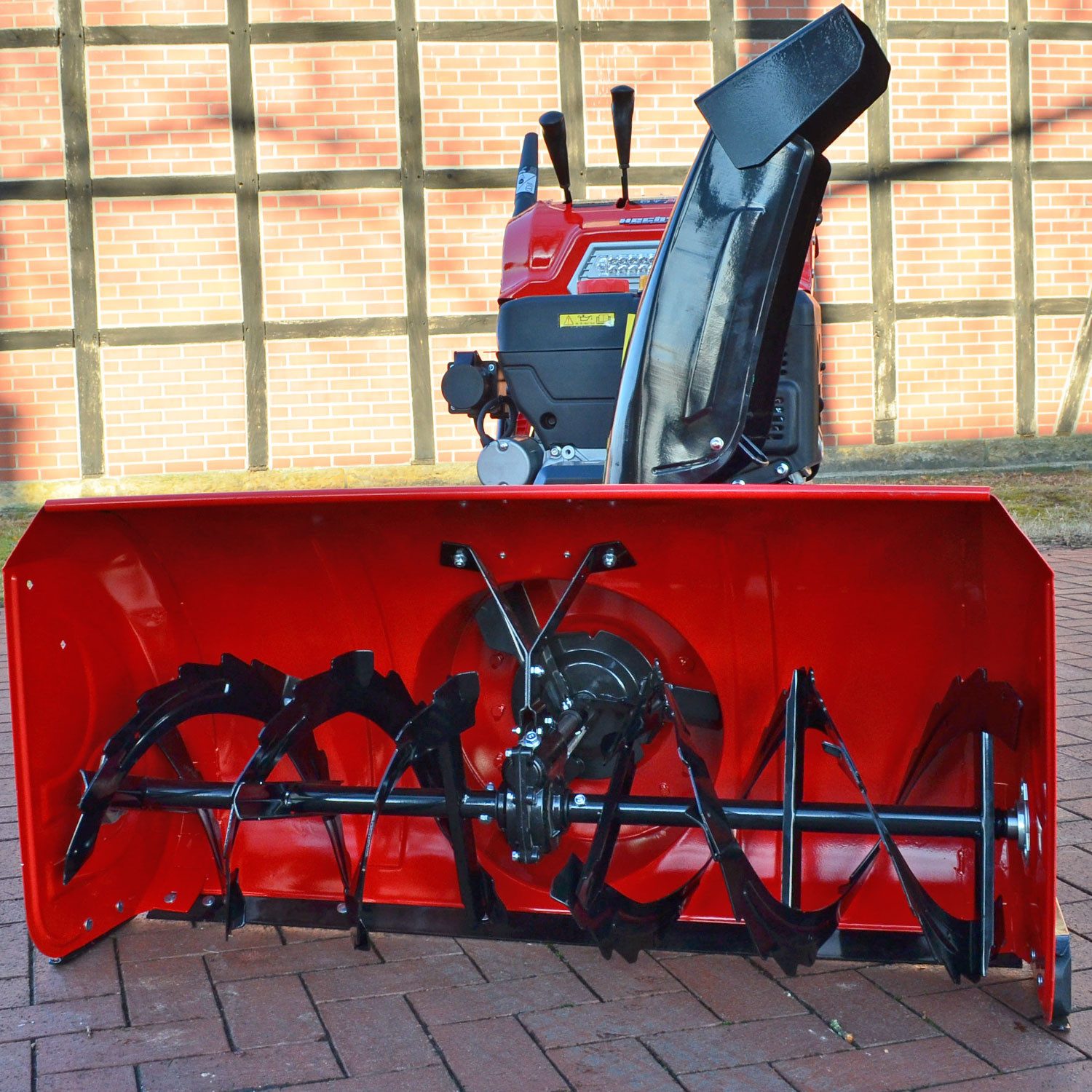 Hecht Benzin-Schneefräse 15 PS mit Elektrostart LED-Scheinwerfer und Griffheizung 2-stufig, 106,00 cm Arbeitsbreite, 51 cm Arbeitshöhe - 420 cm³ - 15 m Wurfweite