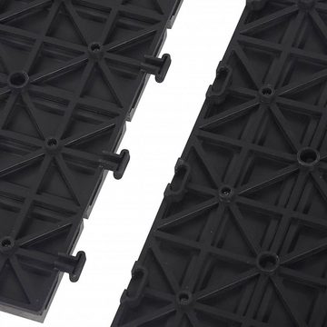 EUGAD WPC-Fliesen, 22 St., WPC Terrassenfliesen in T-Form, Bodenbelag mit klicksystem, für Terrassen und Balkon, Balkonfliesen Klickfliesen, wetterfest, 30x30cm, Dunkelgrau
