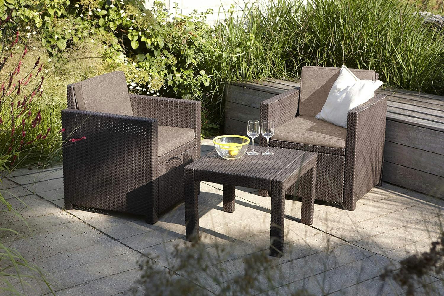 Allibert Balkonset "Victoria", braun, Polyrattan
