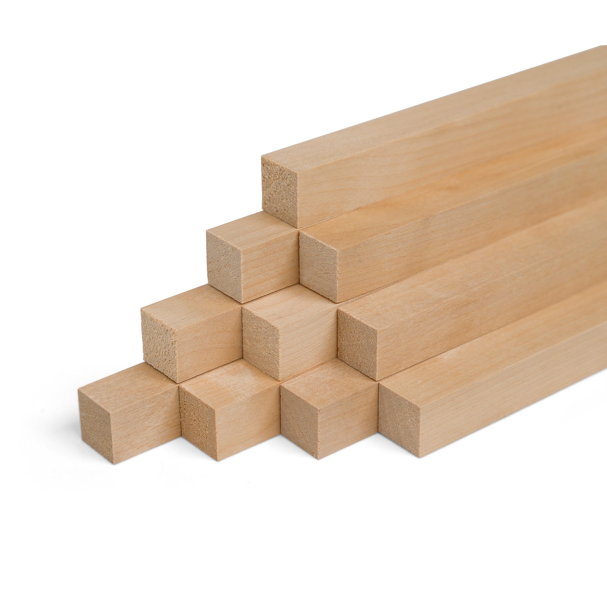 Woodsellers Kantholz 10er-Set Holzleisten - Birke gehobelt - 40 x 40 x 500 mm, (10 Packung 10-tlg), Woodsellers - 10er-Set Holzleiste - Birke gehobelt - 40x40x500 mm
