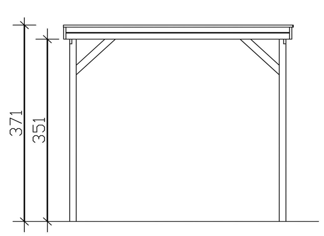 Einzelcarport Einfahrtshöhe, Friesland, Caravan BxT: cm cm, für Skanholz 351 397x555