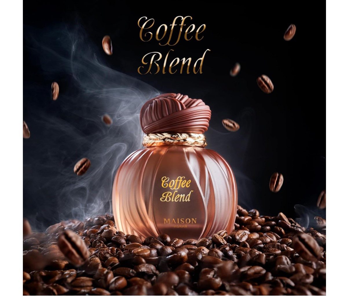 Maison Asrar Eau de Parfum Coffee Blend, Luxuriöses Orientalisch-Vanille Unisex Parfum für Damen & Herren