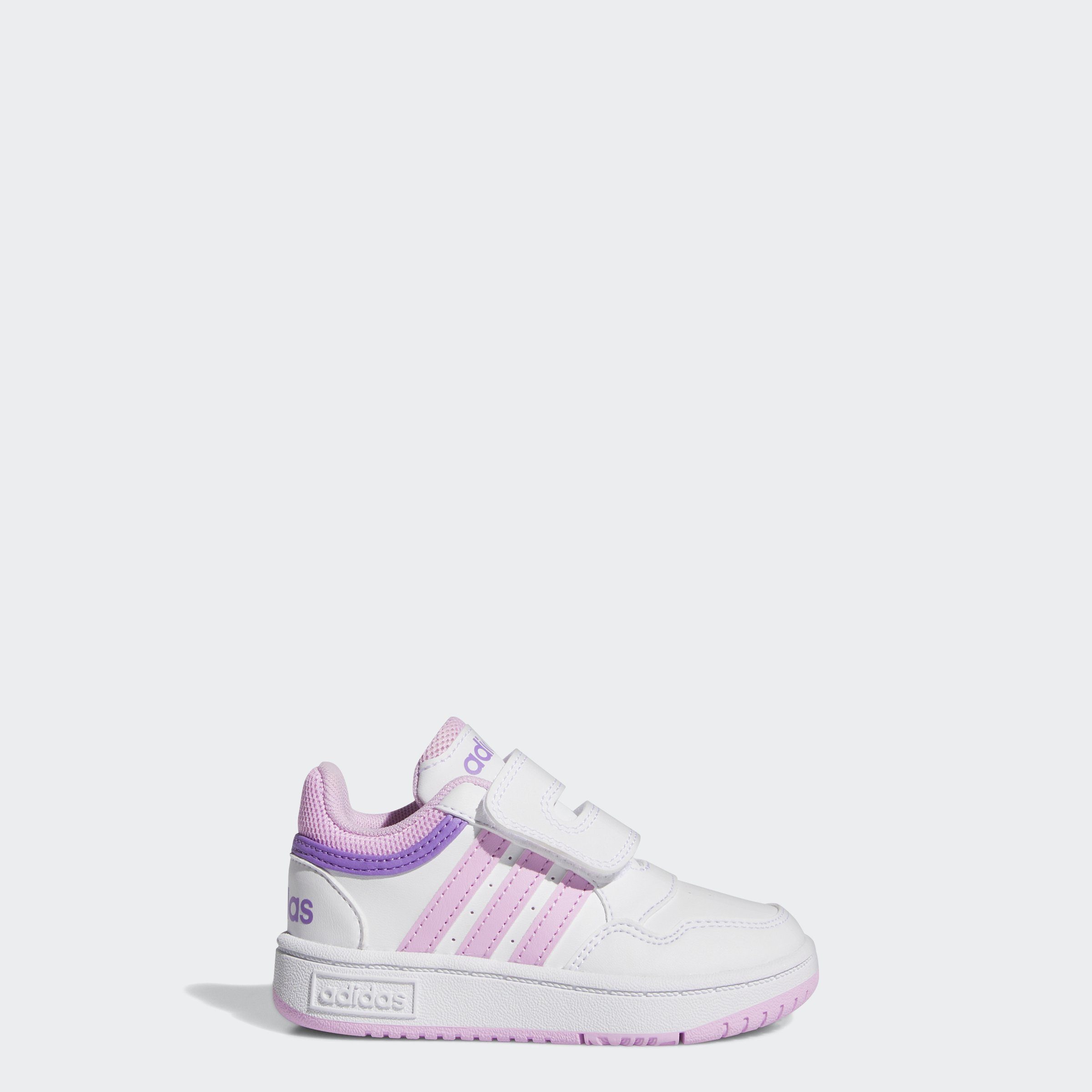 adidas Sportswear / Bliss White Sneaker / Violet Fusion HOOPS Cloud Lilac