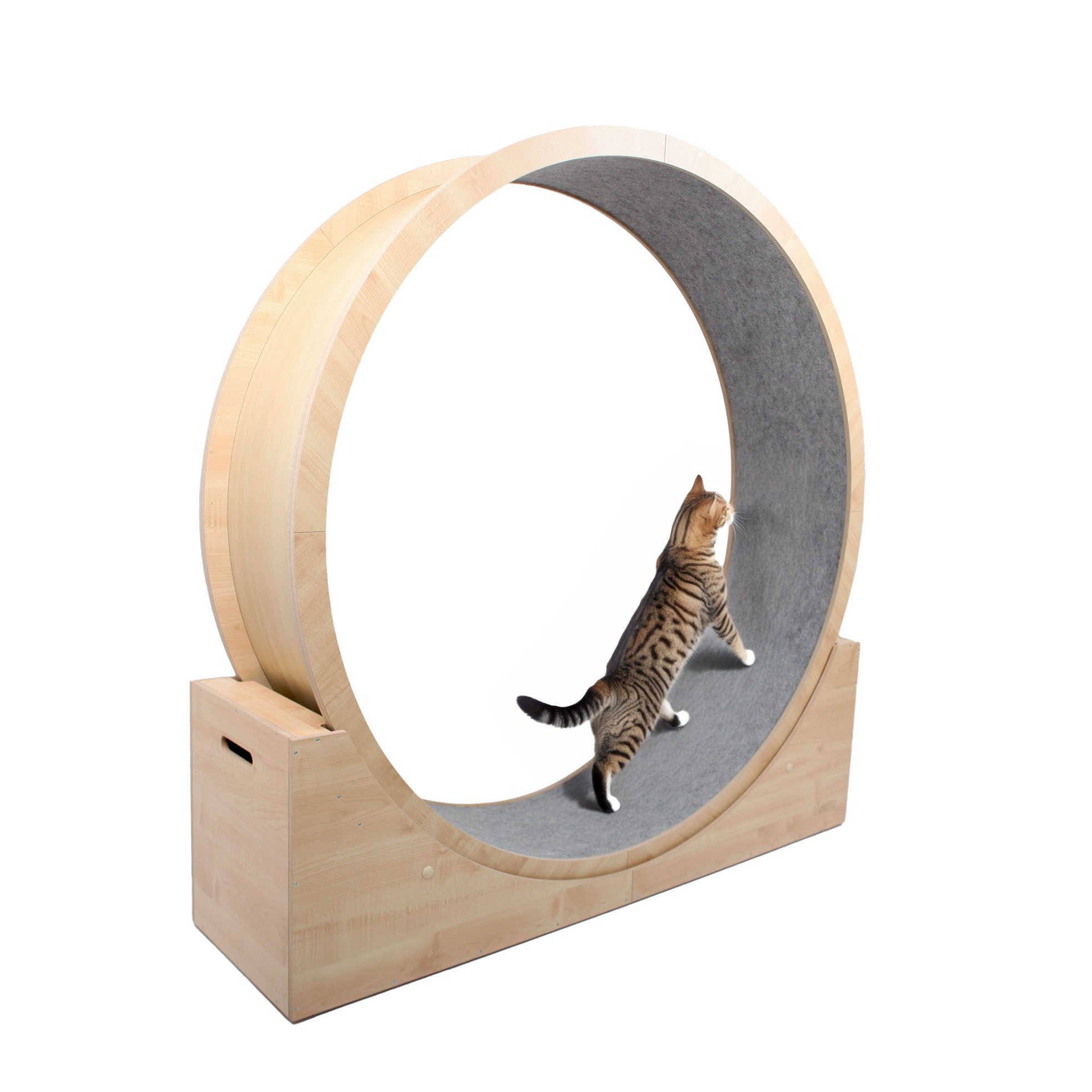 ELMATO Tierlaufrad Elmato 10720 Katzenlaufrad Simba XXL ca. 140cm in natur/grau meliert