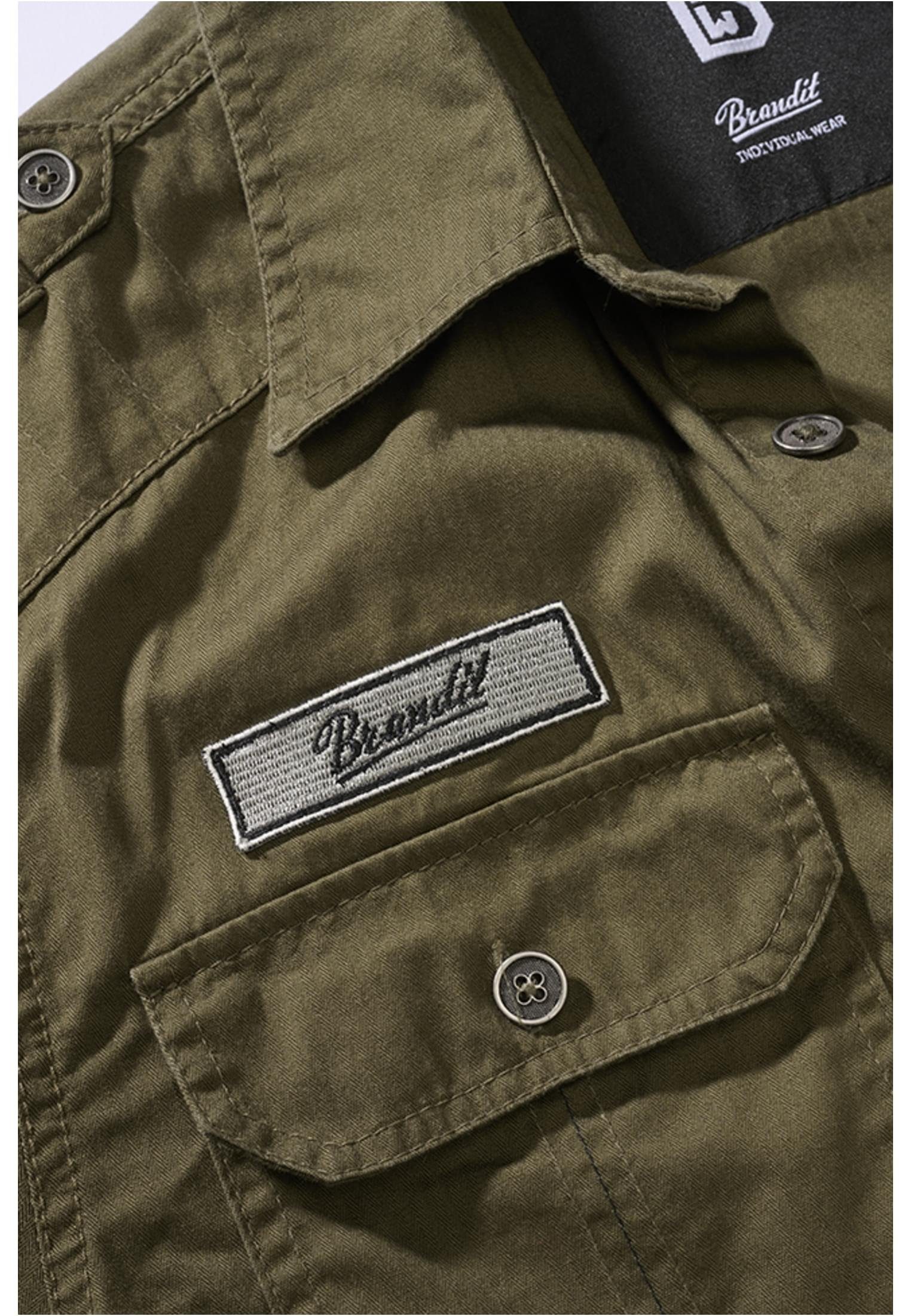 Brandit Langarmhemd Herren Luis Vintage Shirt Short Sleeve (1-tlg),  Stylisches Shirt aus angenehmer Baumwollmischung