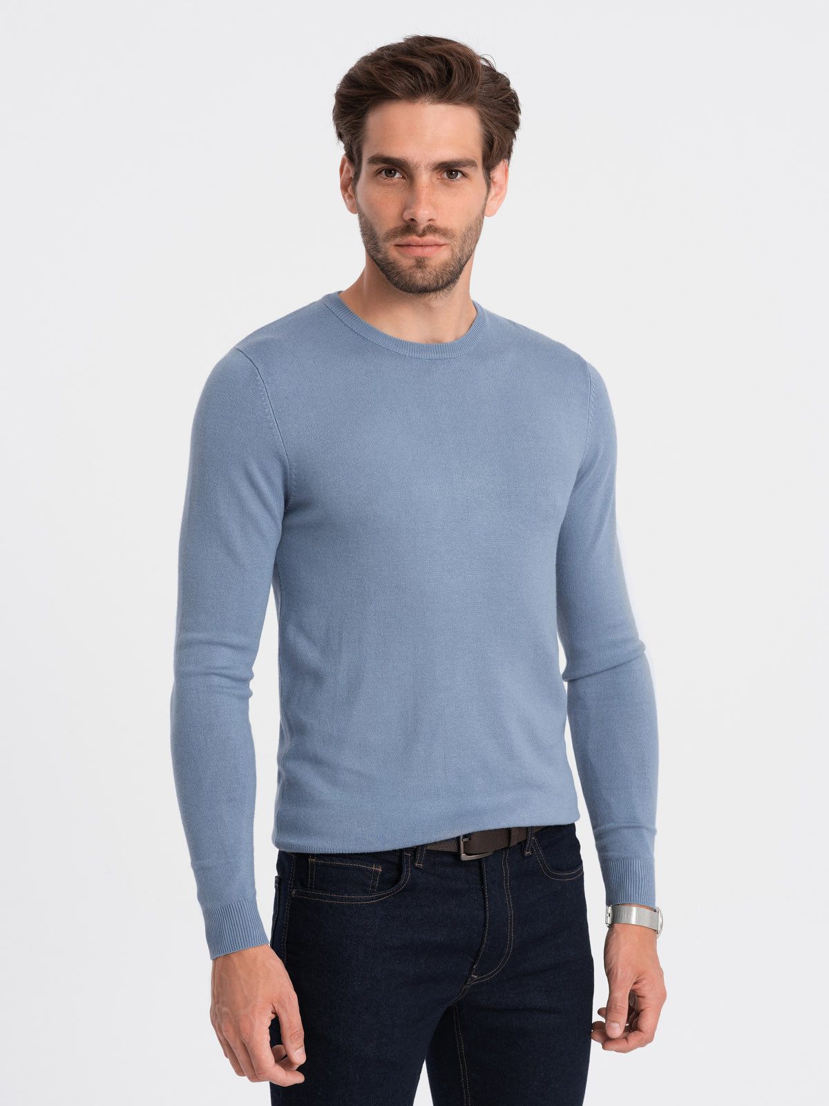 OMBRE Rundhalspullover Klassischer Herrenpullover mit Rundhalsausschnitt günstig online kaufen