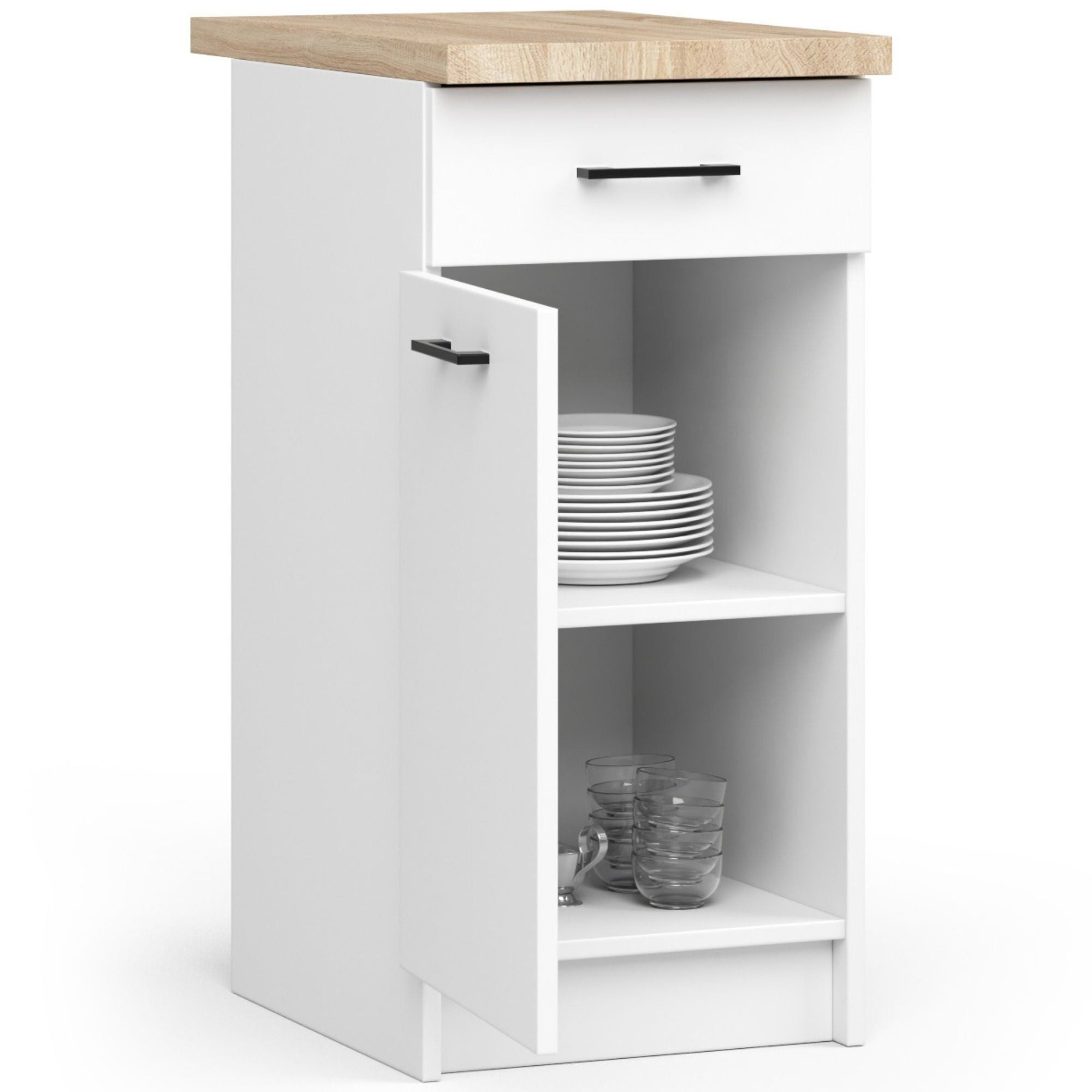 Raumhirsch Furniture Unterschrank Moderner Küchenunterschrank - Stilvolles Design - Küchenmodul (Viele Farbvarianten - Maße 40x85x46 cm) robuste Konstruktion
