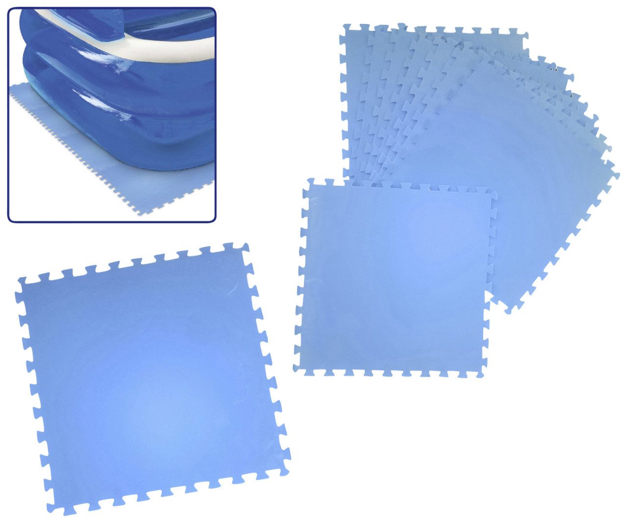 Happy People Whirlpoolmatte Happy People Unterleg-Poolmatte 8 teilig 50 x 50 x