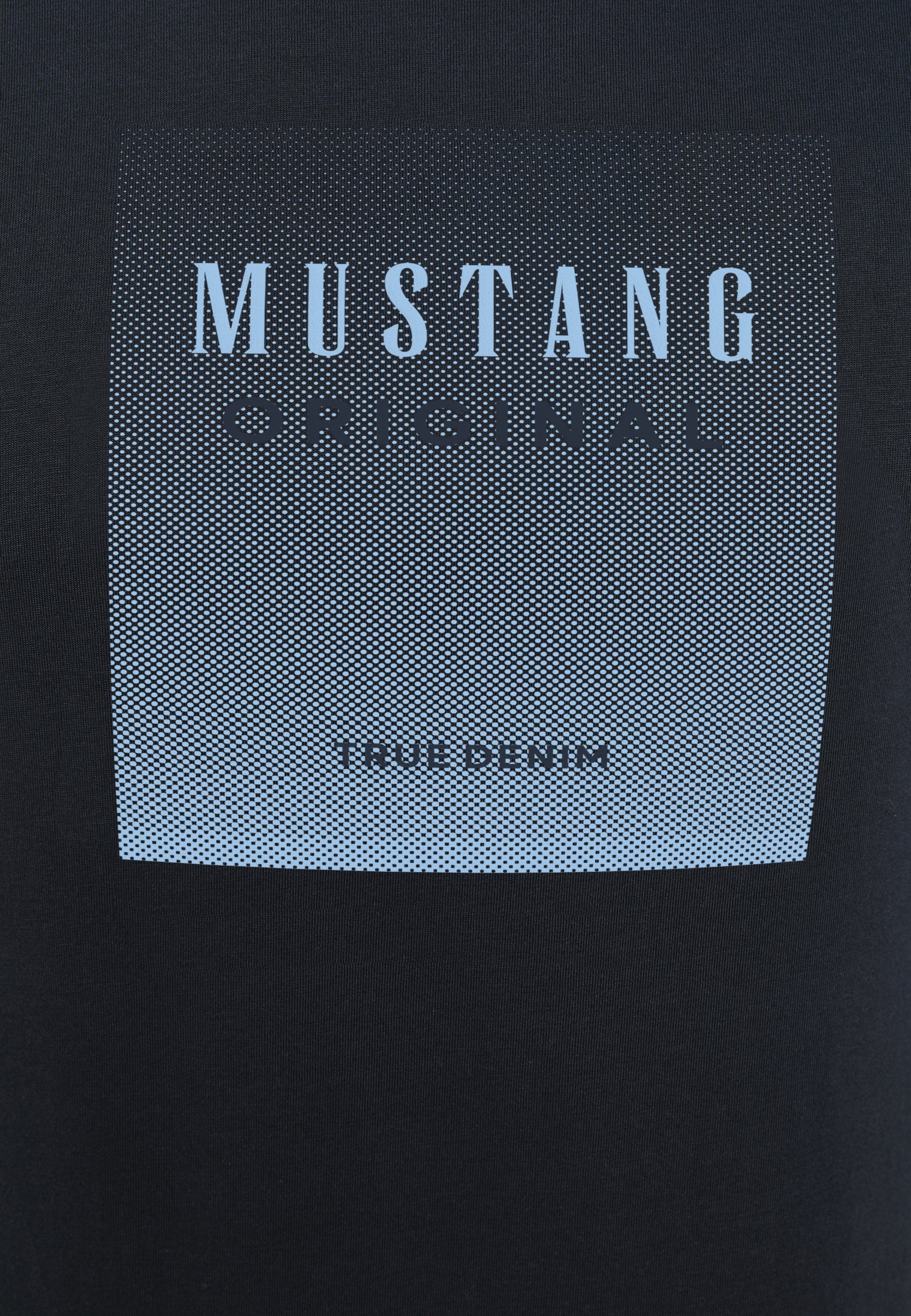MUSTANG Langarmshirt Adrian C Mustang navy Print Style