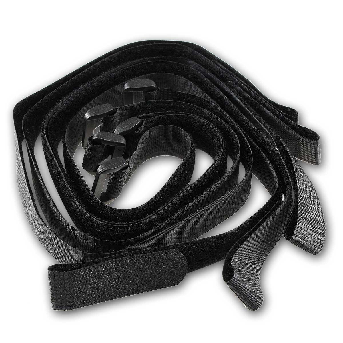 ChiliTec Klettband Klettband mit Öse, 5er Pack 50x2cm, schwarz