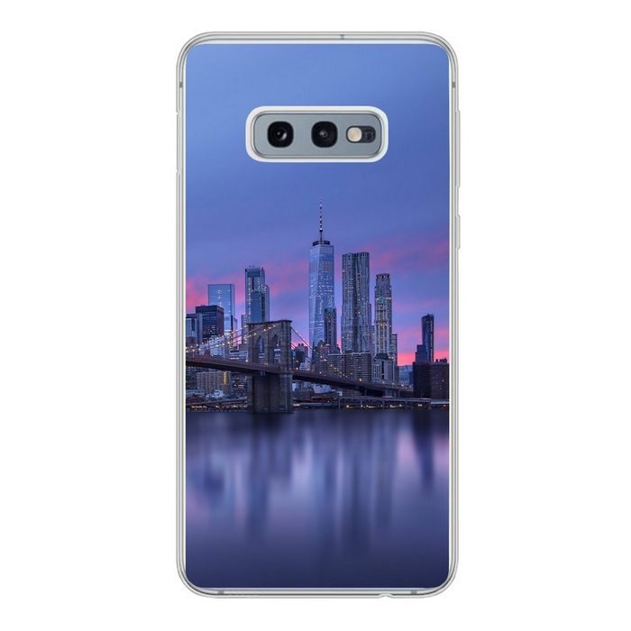 MuchoWow Handyhülle New York - Wasser - Brücke Phone Case Handyhülle Samsung Galaxy S10e Silikon Schutzhülle