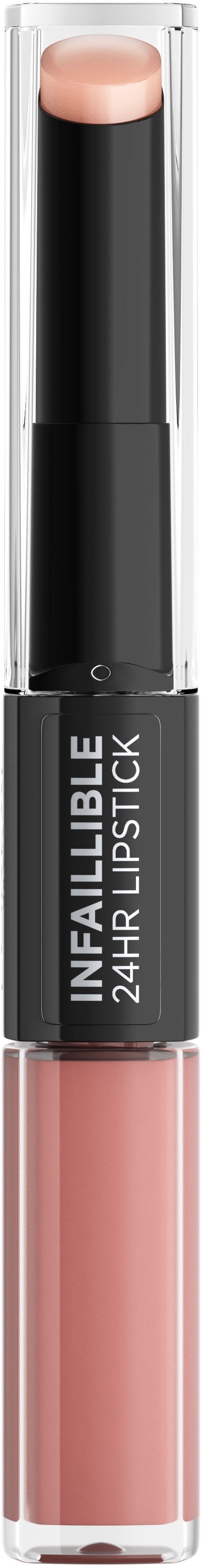 L'ORÉAL PARIS Lippenstift Infaillible 2-Step, mit natürlichen Inhaltstoffen