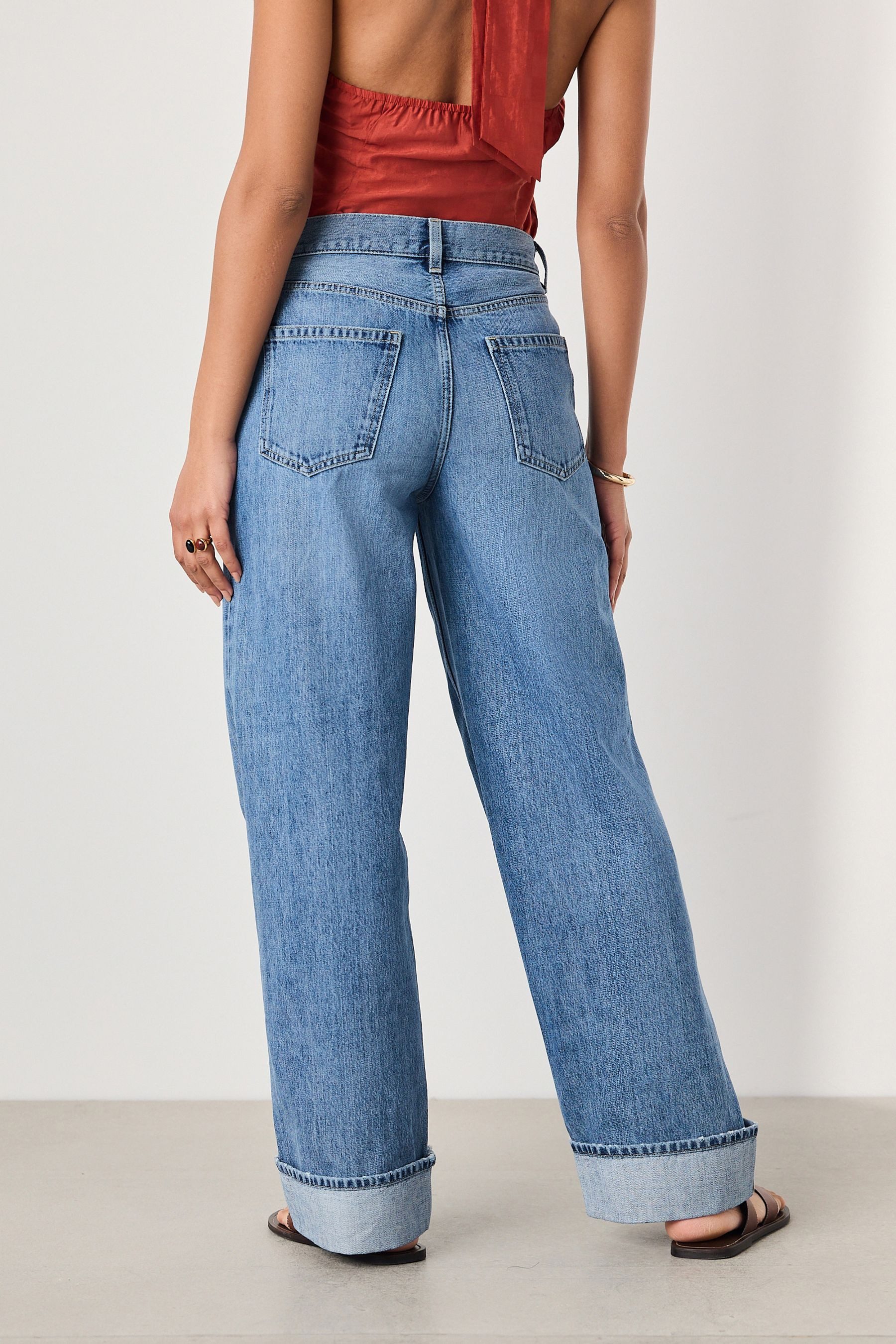 Next Boyfriend-Jeans N. Premium Boyfriend-Selvedge-Jeans mit Umschlag (1-tlg)