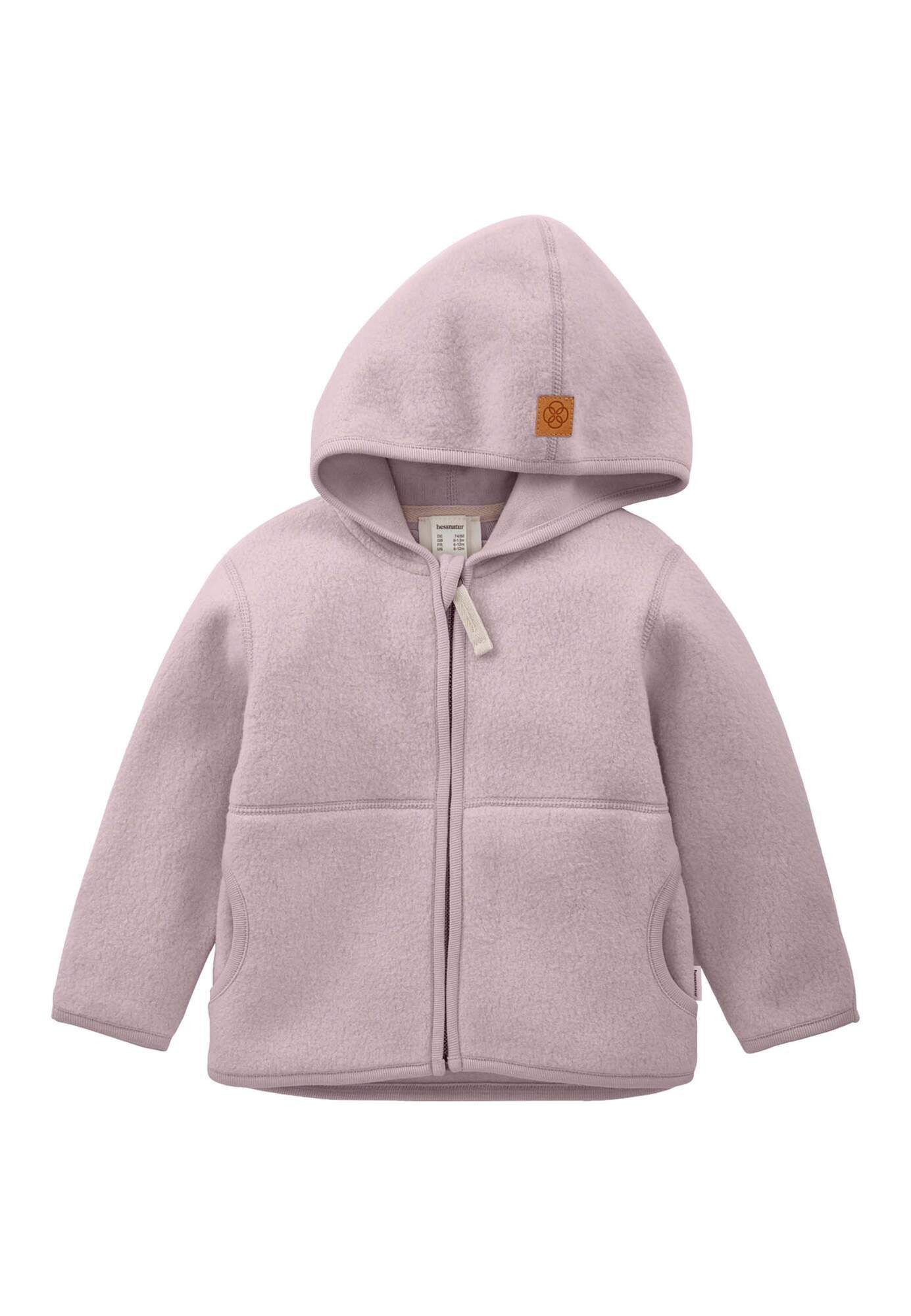 Hessnatur Fleecejacke aus reiner Bio-Baumwolle (1-St)