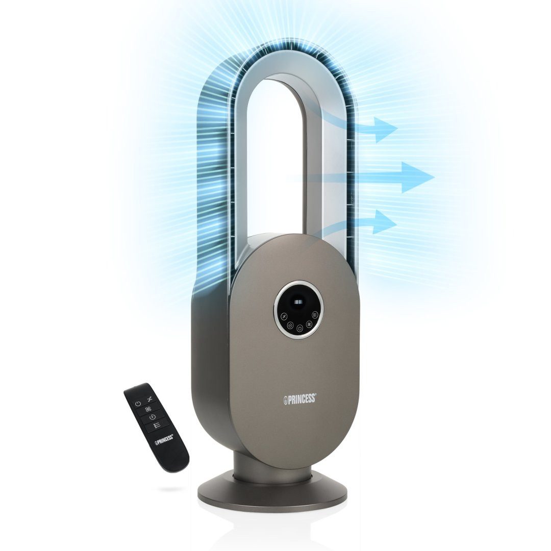 PRINCESS Standventilator Princess 351500 Bladeless Fan - Timerfunktion - Oszillierend, Timerfunktion - Oszillierend