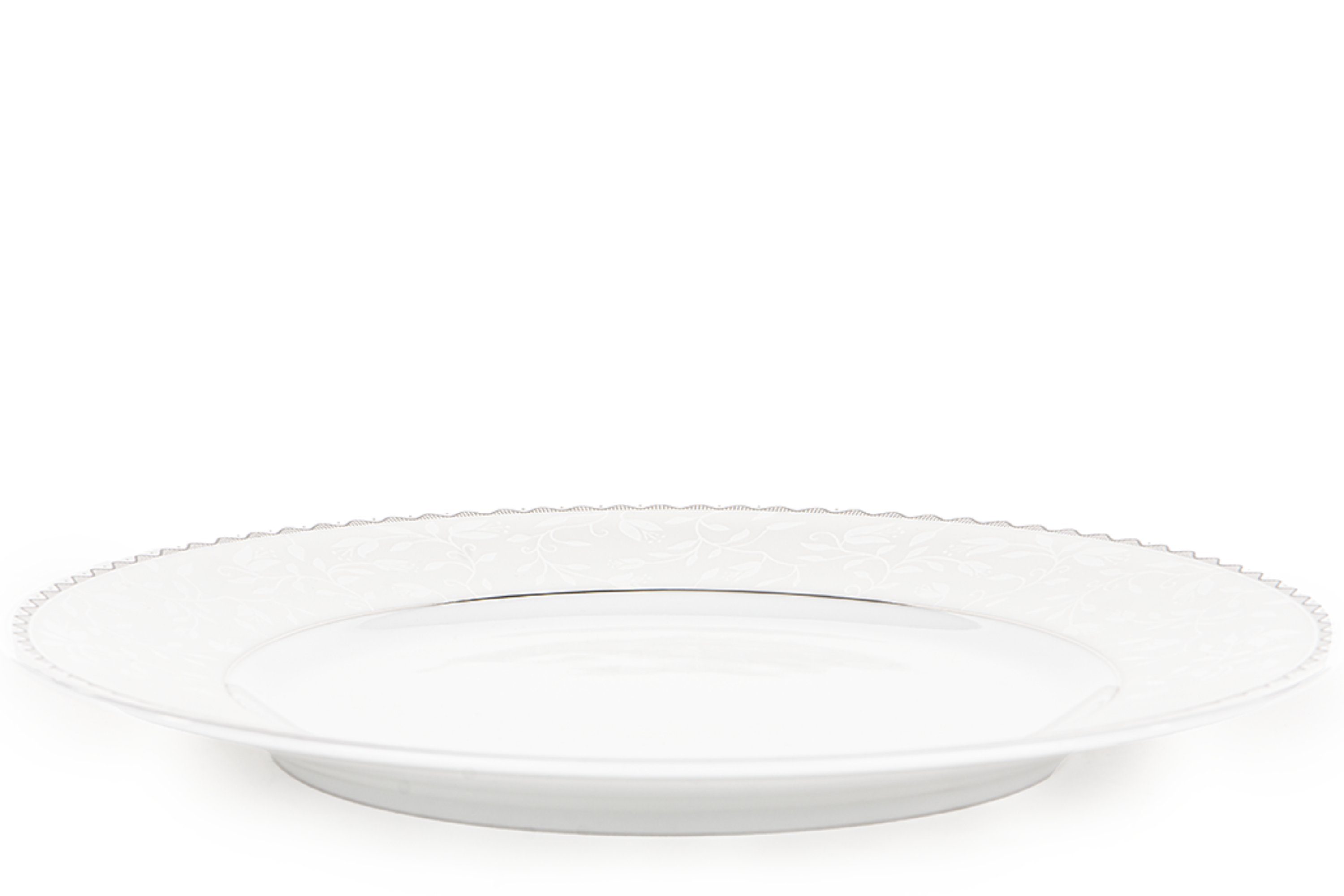Porzellan, Konsimo Dessertteller Personen, AMELIA Klassisch-Stil Suppenteller 6 rund, (18-tlg), Tafelservice Speiseteller