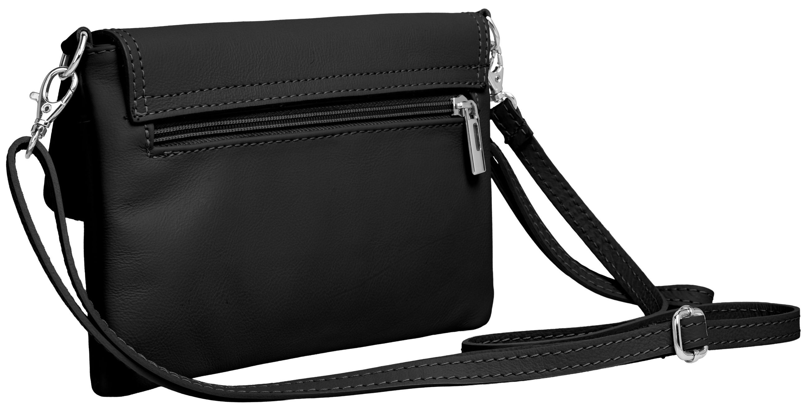 Caspar Clutch Abendtasche Leder Damen Umhängetasche - PREMIUM LINE - Modell No.322, aus 100% gewaschenem Echtleder aus Italien - samtig weich & nachhaltig