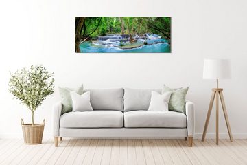 Victor (Zenith) Acrylglasbild Acrylglasbild \"Khamin Wasserfall\" - Größe: 20 x 60 cm, Landschaften, in 20x60 cm, Glasbilder BWasserfall, Landschaften, Wohnzimmer