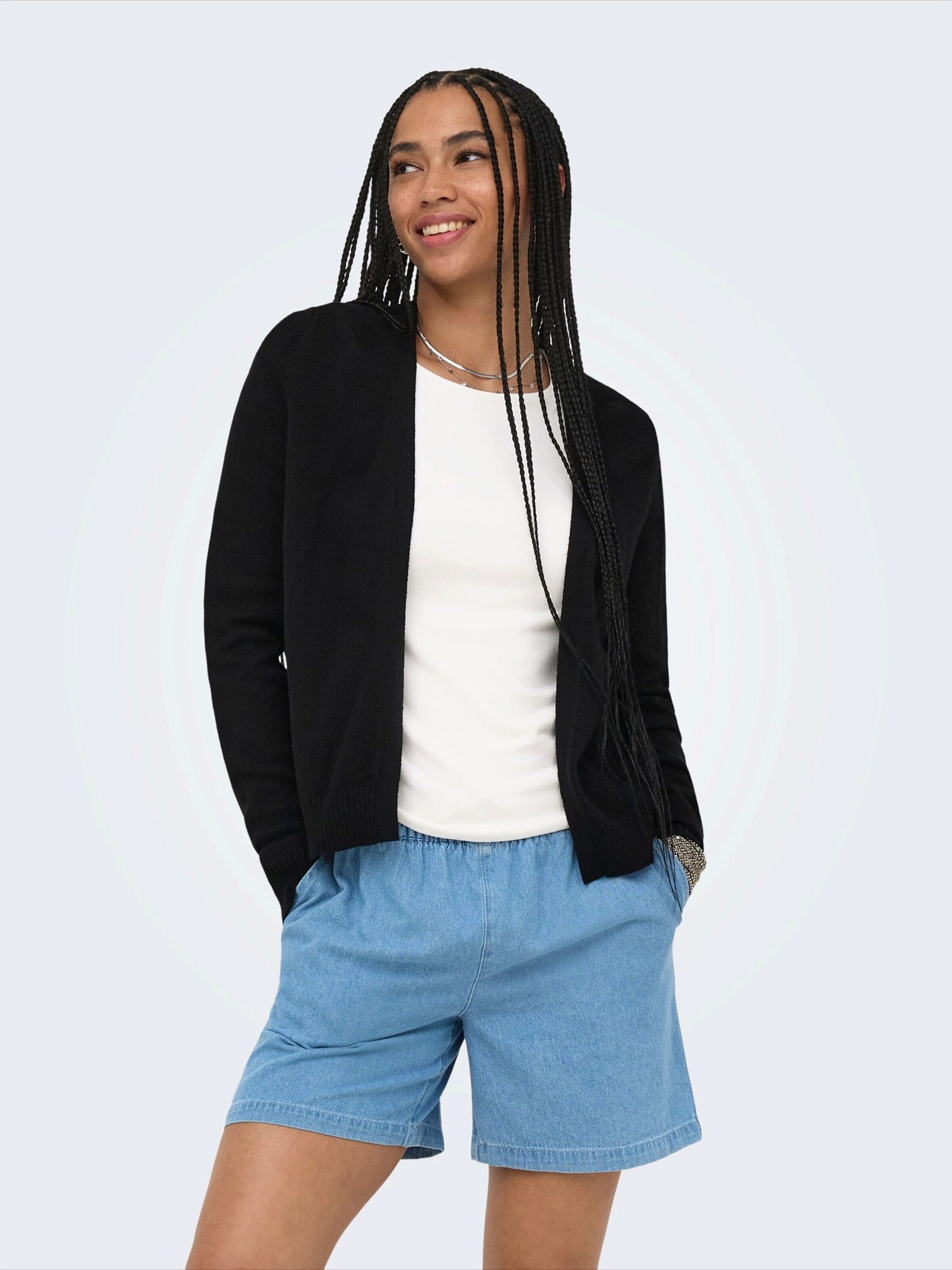 ONLY Strickjacke (1-tlg) Plain/ohne Details