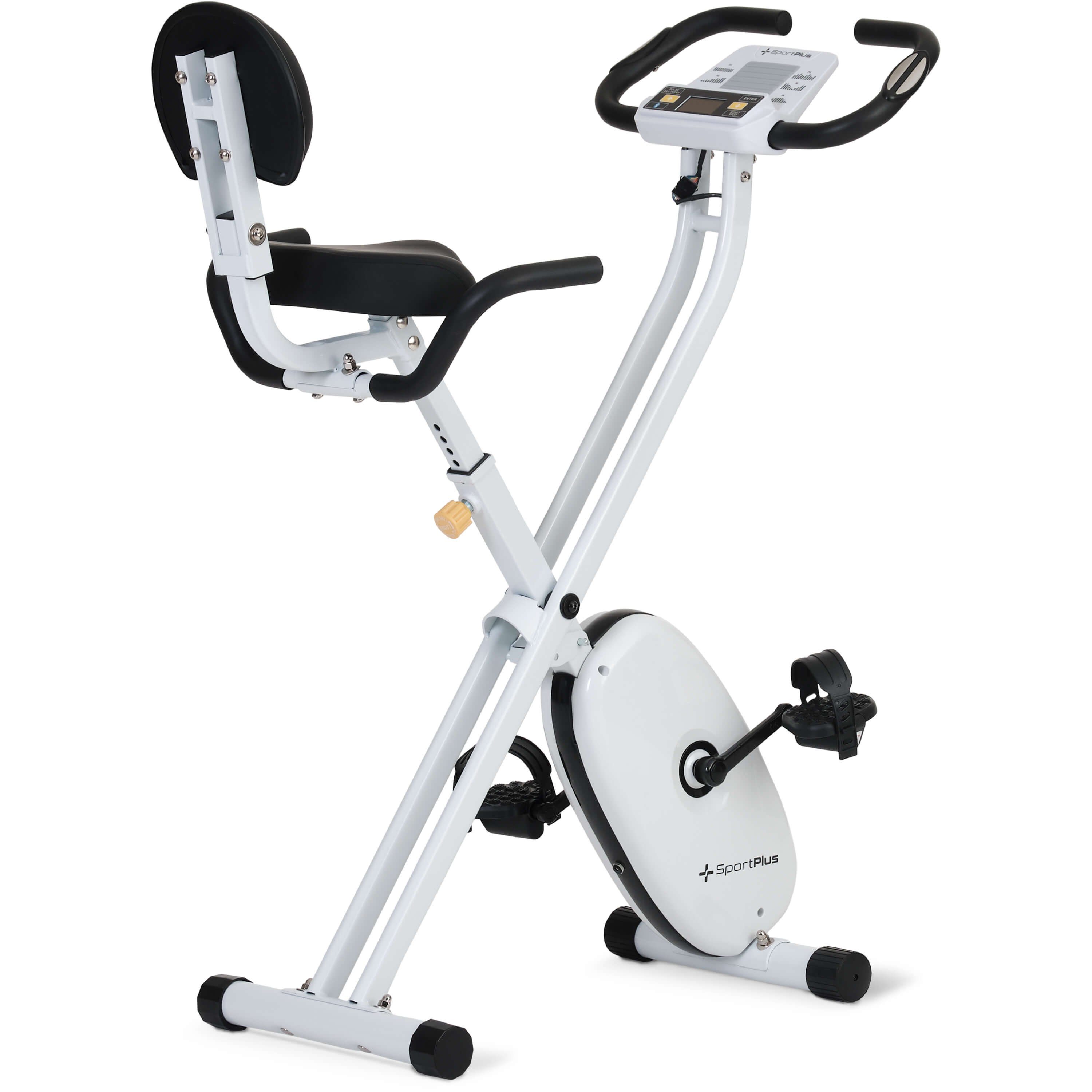 SportPlus Heimtrainer SP-HT-1004-W-iE, Heimtrainer, S-Bike klappbar, Trainingscomputer, Hometrainer, X-Bike