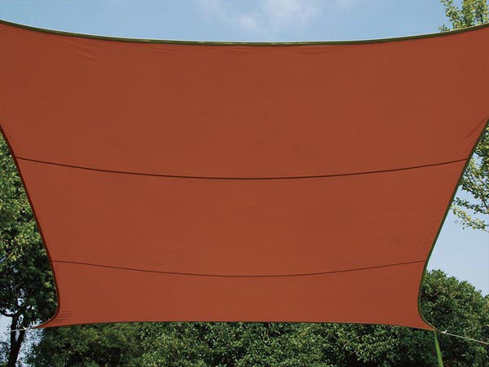PEREL Sonnensegel, quadratisch 3,6 - 5x5m für Terrasse Balkon & Garten Sonnenschutz-Segel
