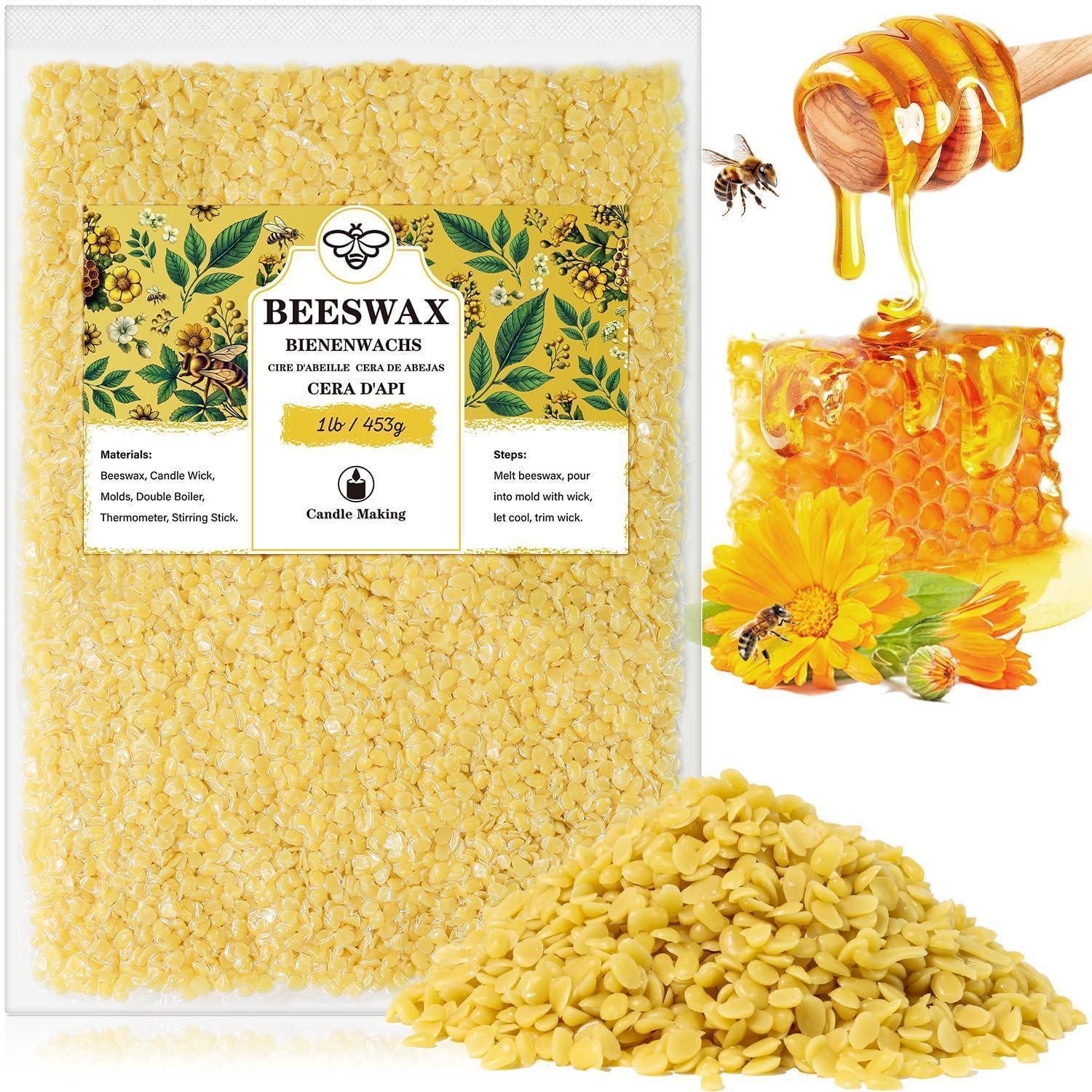LuxusKollektion Bienenwachskerze Bienenwachs Pastillen Gelb 453G Bio
