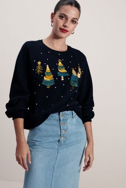 Next Sweatshirt Weihnachtspullover mit glitzerndem Weihnachtsbaum (1-tlg)