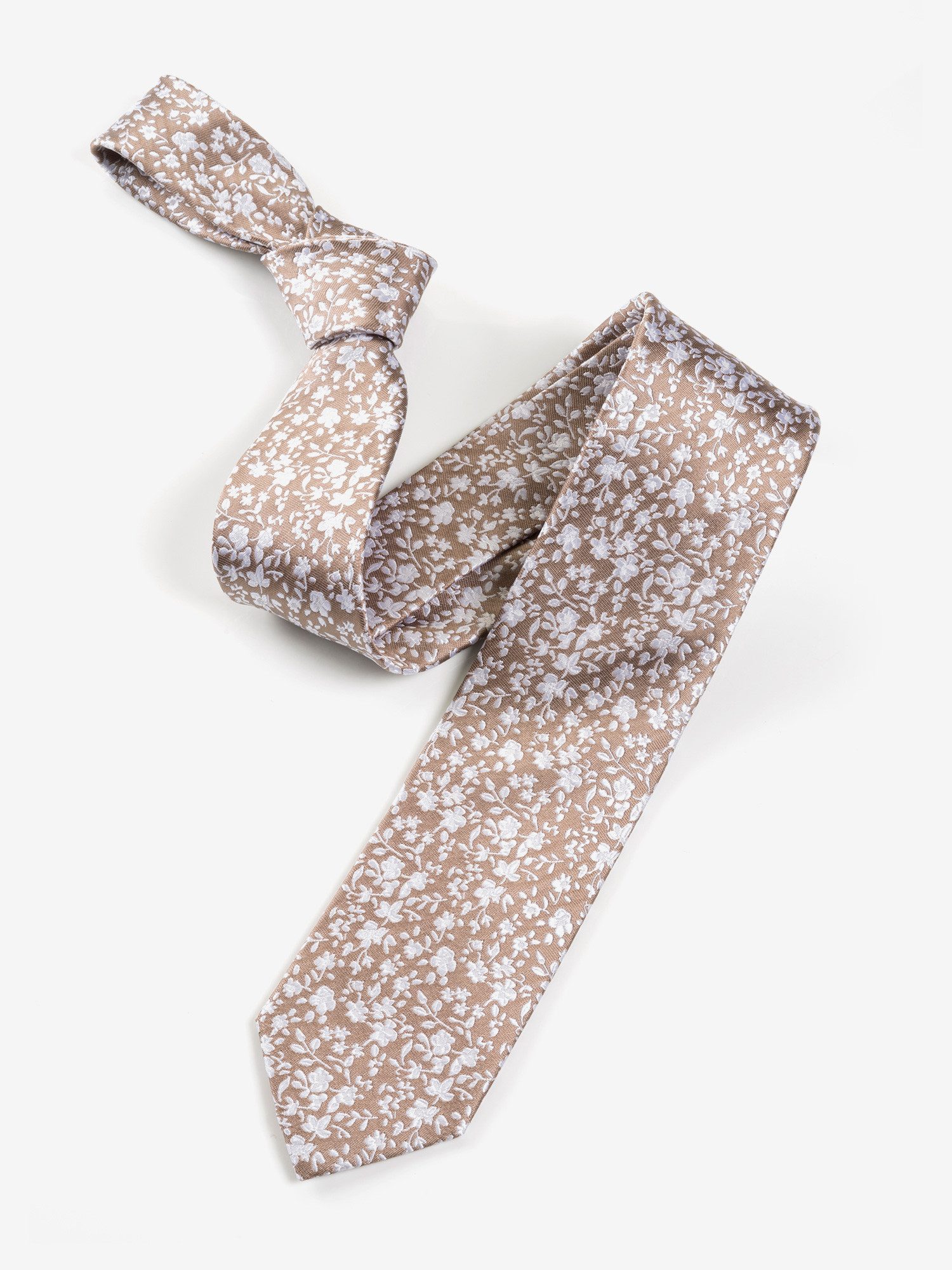 MONTI Krawatte (1-St) aus reiner Seide, mit Blumenmuster, 6,5 cm breit